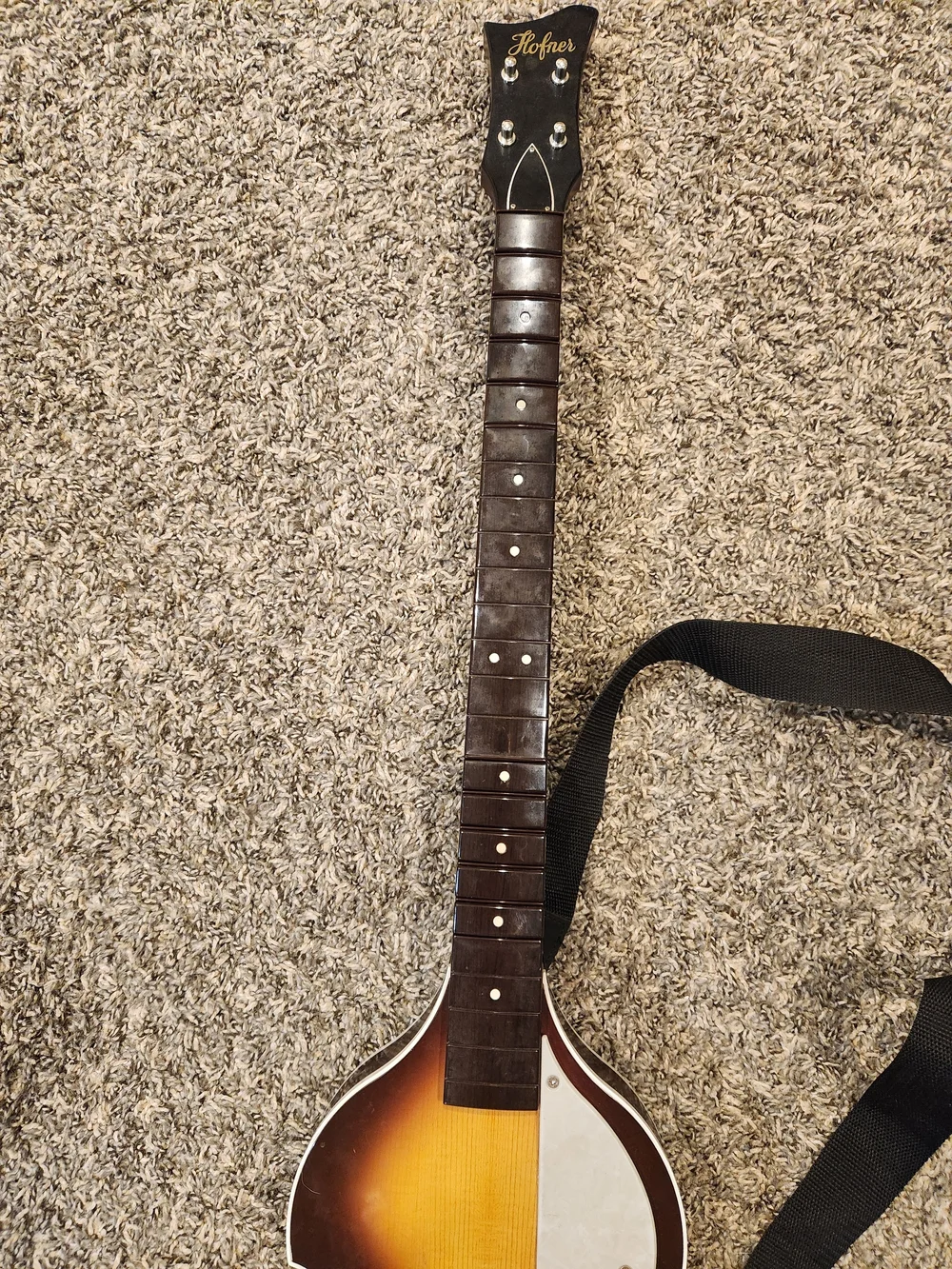 Beatles Rock Band Hofner Style Sunburst Violin-Body Wall Art - Brown/Golden